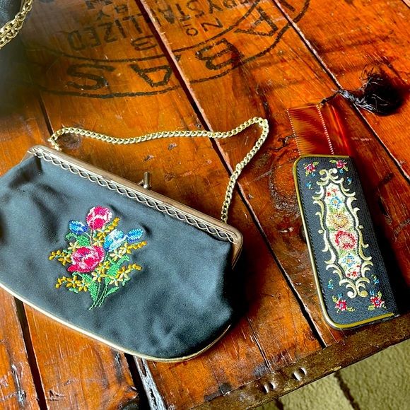 Vintage Walborg Tapestry purse with accessories - Picture 8 of 11